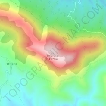Robledillo topographic map, elevation, terrain