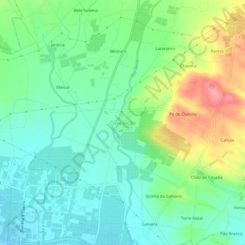Conceição topographic map, elevation, terrain