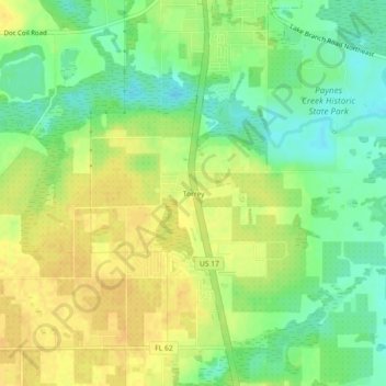 Torrey topographic map, elevation, terrain