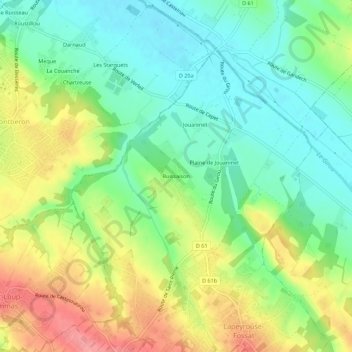 Buissaison topographic map, elevation, terrain