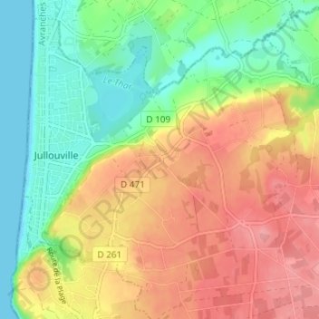 Bouillon topographic map, elevation, terrain