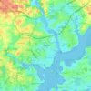 Lorient topographic map, elevation, terrain