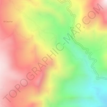 Ceibas topographic map, elevation, terrain