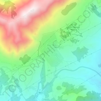 Ain Torki topographic map, elevation, terrain