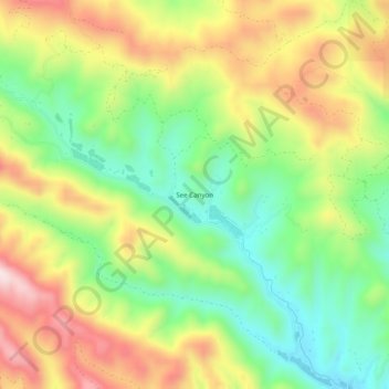 See Canyon topographic map, elevation, terrain