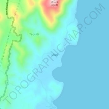 Muti topographic map, elevation, terrain