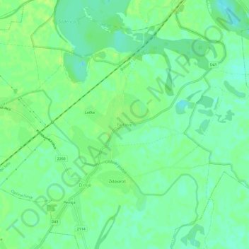 Botovo topographic map, elevation, terrain