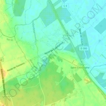 Buros topographic map, elevation, terrain
