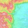 Pejë topographic map, elevation, terrain