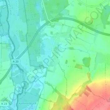 Schattin topographic map, elevation, terrain