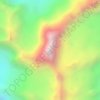 Illampu topographic map, elevation, terrain