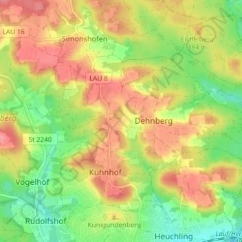 Egelsee topographic map, elevation, terrain