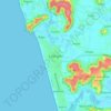 Calangute topographic map, elevation, terrain