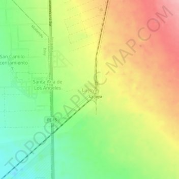 La Joya topographic map, elevation, terrain