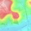 Butte Sainte-Geneviève topographic map, elevation, terrain
