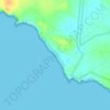 Cheetima Beach topographic map, elevation, terrain