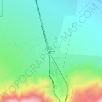 Grapevine topographic map, elevation, terrain