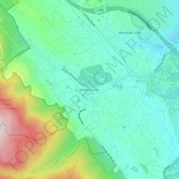 Adobe Corner topographic map, elevation, terrain
