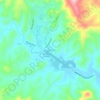 Kooralbyn topographic map, elevation, terrain