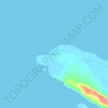 Matarinao topographic map, elevation, terrain