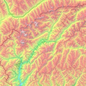 Chitrāl topographic map, elevation, terrain