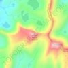 Mount Hutton topographic map, elevation, terrain