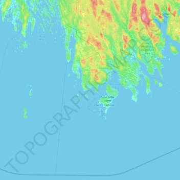 Brook Islands topographic map, elevation, terrain