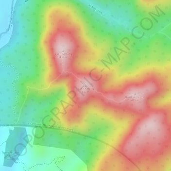 Bukit Naning topographic map, elevation, terrain