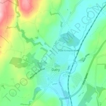 Drakemyre topographic map, elevation, terrain