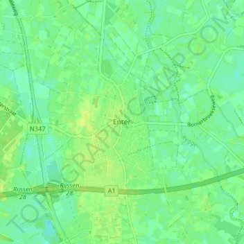 Enter topographic map, elevation, terrain