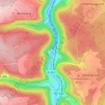 Ernstmühl topographic map, elevation, terrain