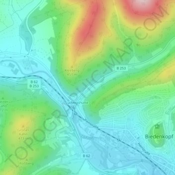 Am Kleeberg topographic map, elevation, terrain