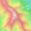 Mount Rundle topographic map, elevation, terrain