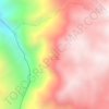 Cuchilla Los Cuervos topographic map, elevation, terrain