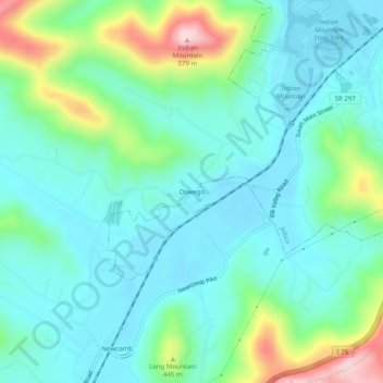 Oswego topographic map, elevation, terrain