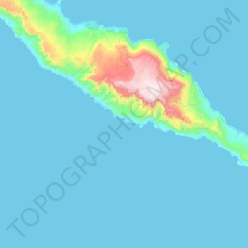 Pana Island topographic map, elevation, terrain
