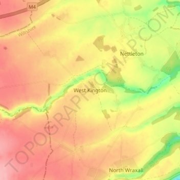 West Kington topographic map, elevation, terrain