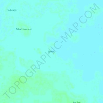 Bordou topographic map, elevation, terrain