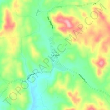Hornitos topographic map, elevation, terrain