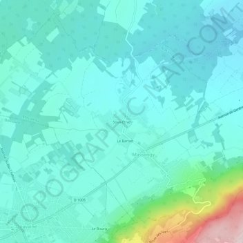 Sous-Étraz topographic map, elevation, terrain