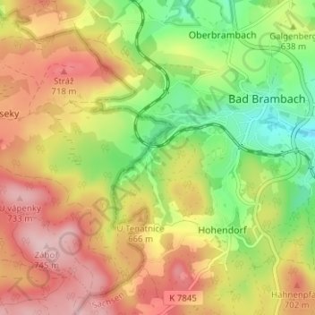Röthenbach topographic map, elevation, terrain