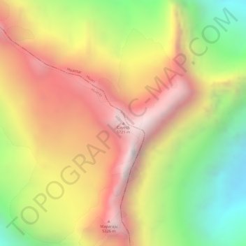 Cayesh topographic map, elevation, terrain