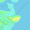 Portrane topographic map, elevation, terrain