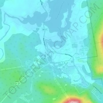 Stratton topographic map, elevation, terrain
