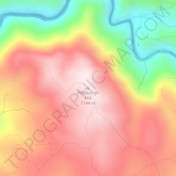 Pittsburgh Hill topographic map, elevation, terrain