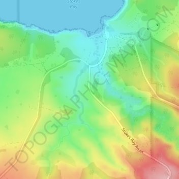 Kangaroos topographic map, elevation, terrain