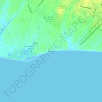 Surfside topographic map, elevation, terrain
