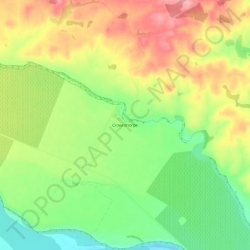 Crownthorpe topographic map, elevation, terrain