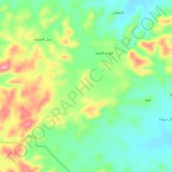 Al Hijlah topographic map, elevation, terrain