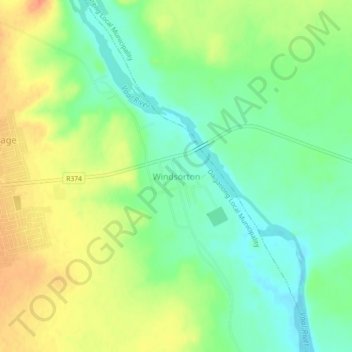 Windsorton topographic map, elevation, terrain